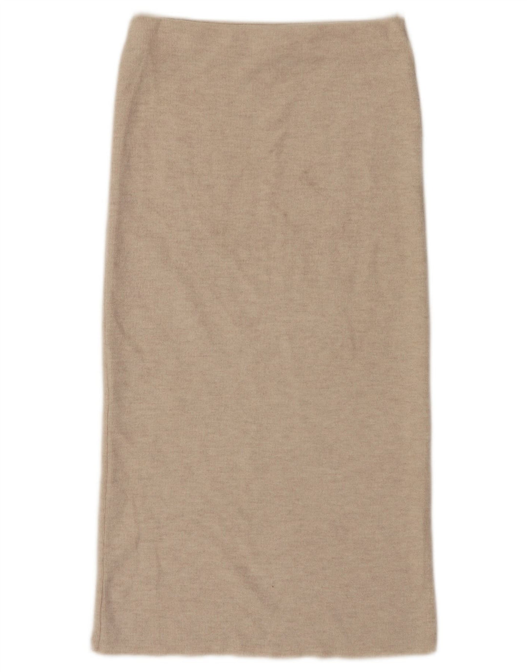 Zara Femme Jupe Midi Taille Haute Petit W26 Beige Polyester