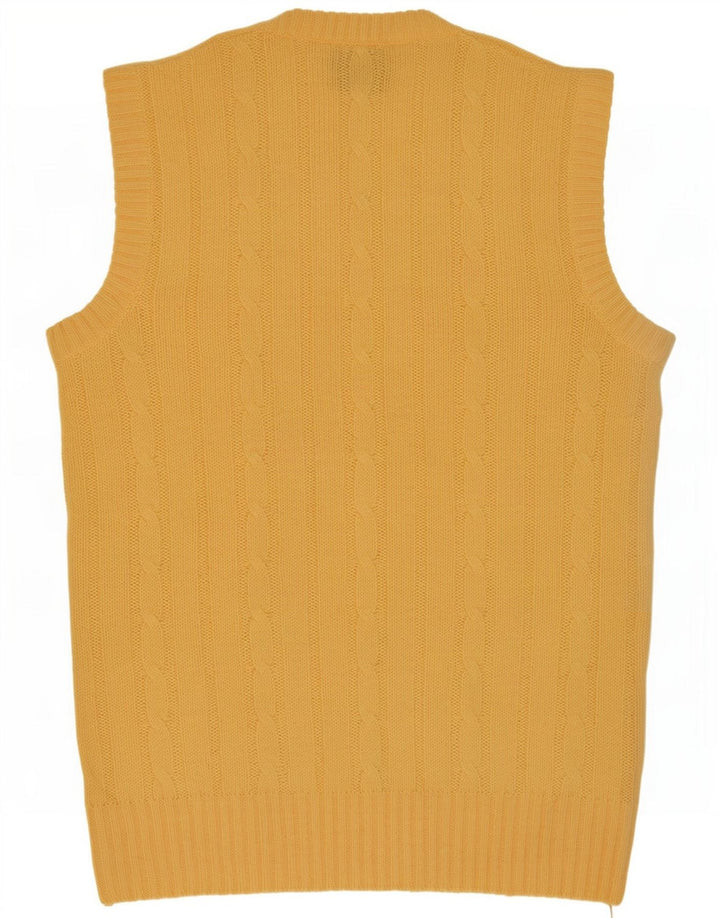 Shetland Gilet Homme Débardeur XL Jaune Laine