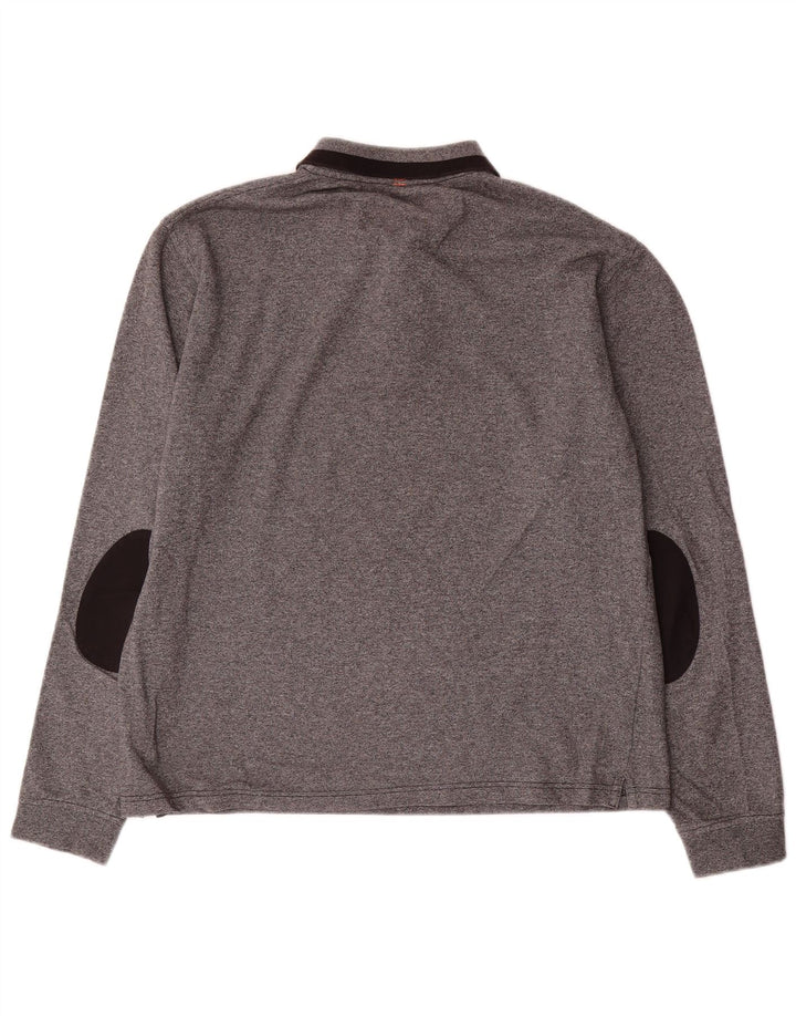 Sun68 Polo à manches longues pour homme XL en coton gris