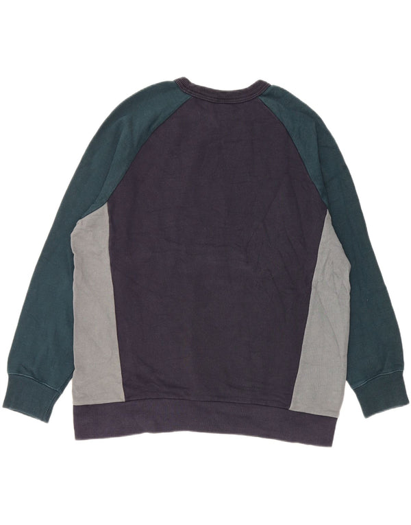 Zara Homme Sweatshirt Jumper XL Bleu Marine Colorblock Coton