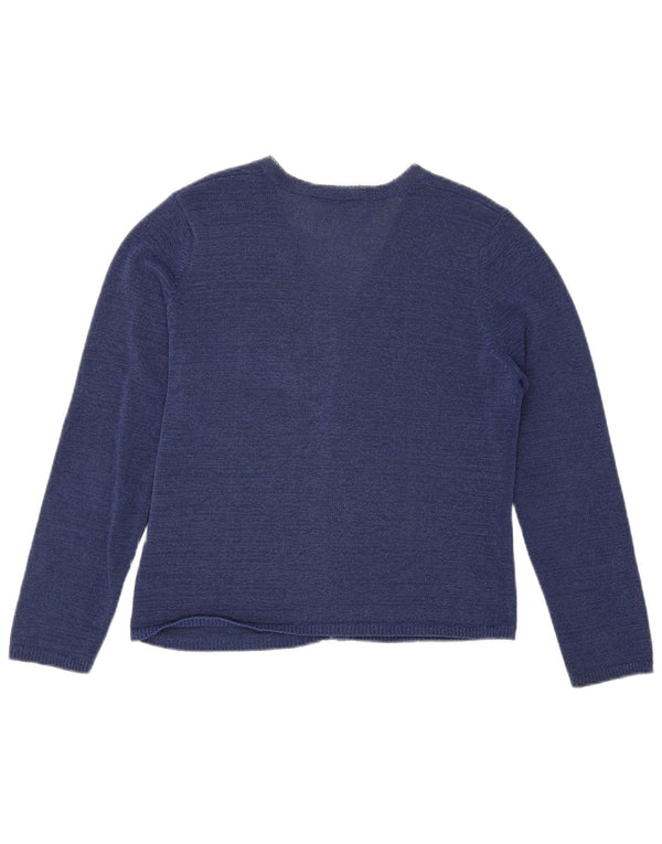 Marks & Spencer Pull cardigan court pour femme UK 14 Large Bleu marine