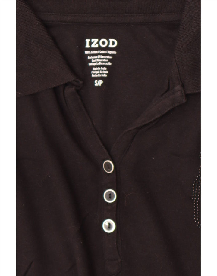 Izod Polo Femme UK 10 Petit Coton Noir