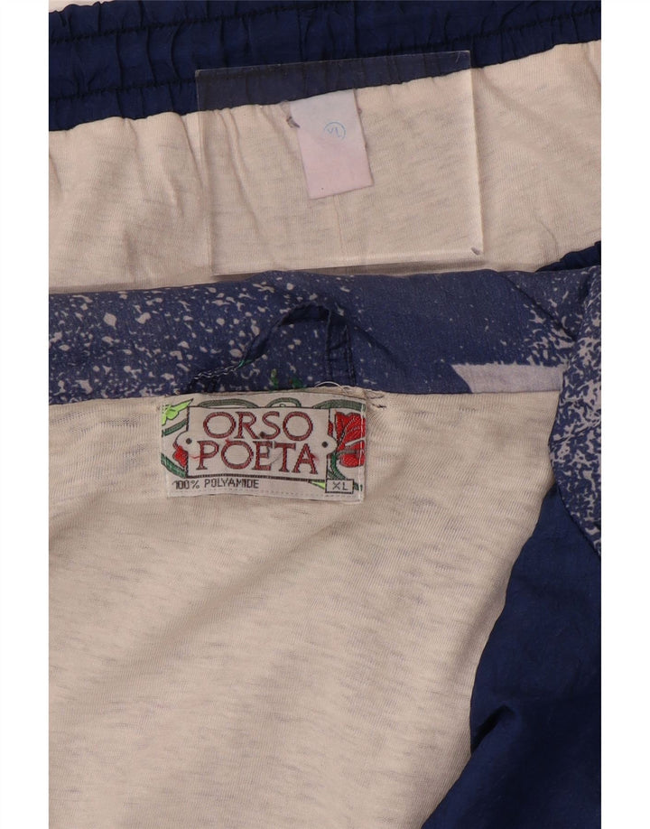 ORSO POETA Survêtement Complet Homme XL Bleu Marine Géométrique Polyamide