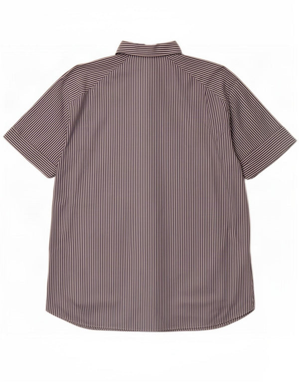 Zara Robe chemise surdimensionnée à manches courtes pour femme UK 10 Petites rayures bleues