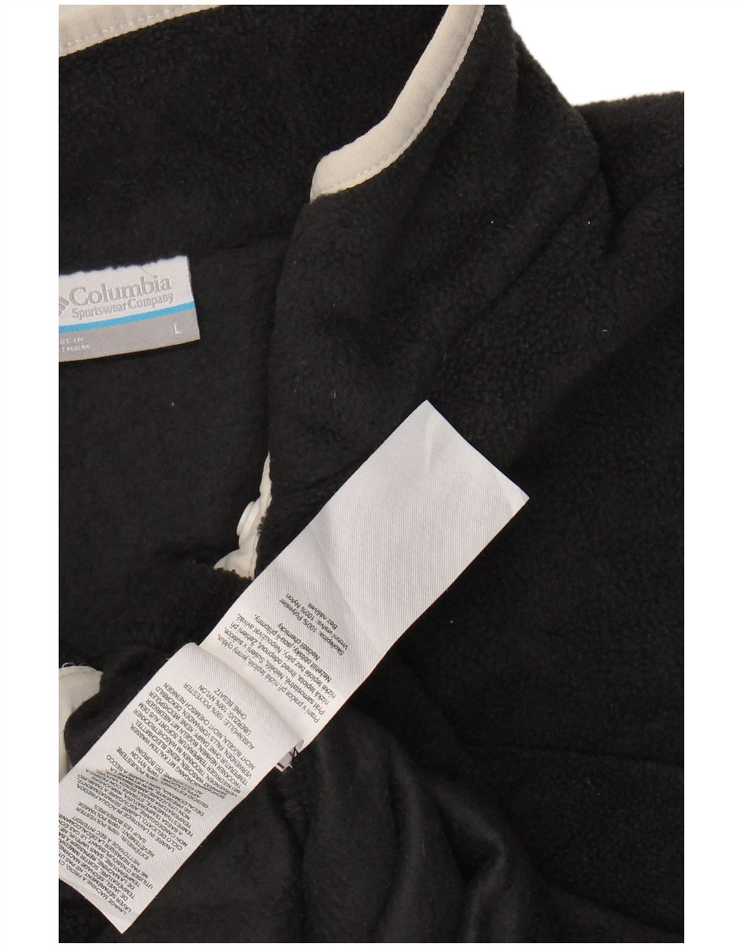 COLUMBIA Pull polaire à col boutonné pour femme UK 16 Large Gris Polyester