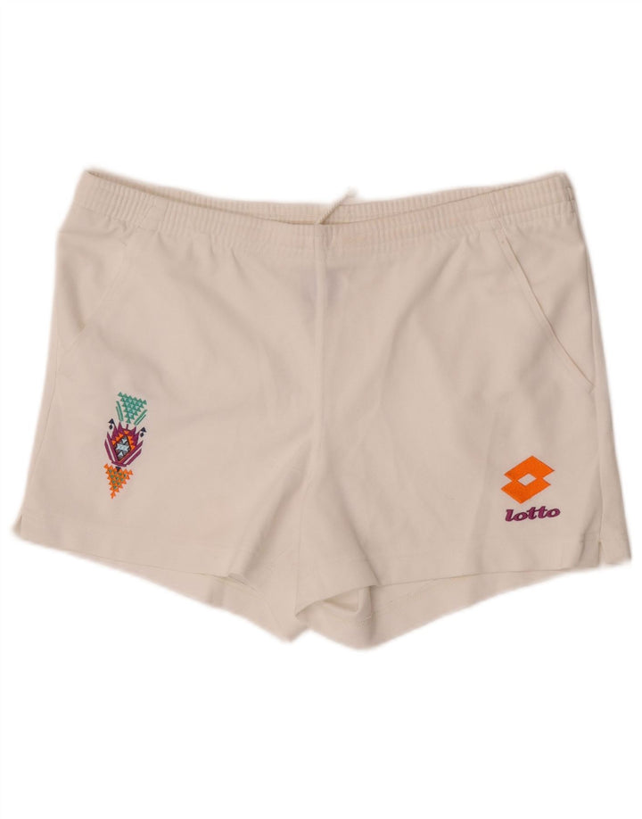 Lotto Short de Sport Homme XL Blanc Polyester