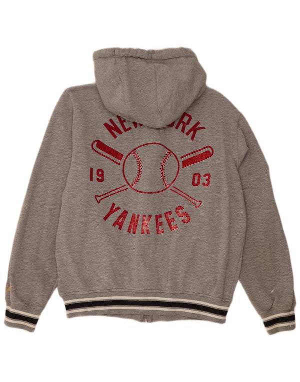 MAJESTIC Pull à capuche zippé New York Yankees pour femme UK 14 Gris moyen