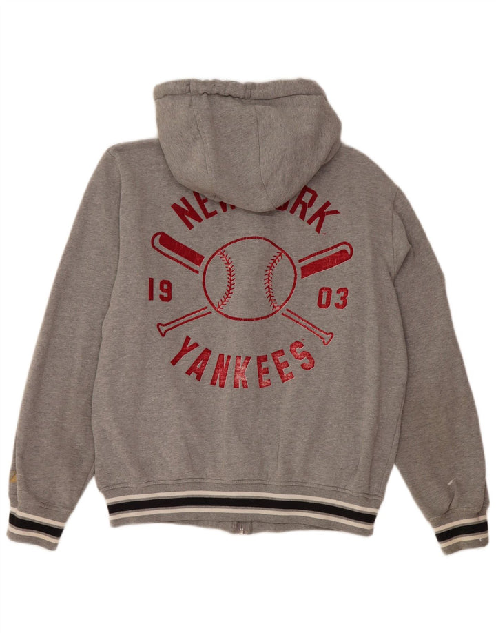 MAJESTIC Pull à capuche zippé New York Yankees pour femme UK 14 Gris moyen