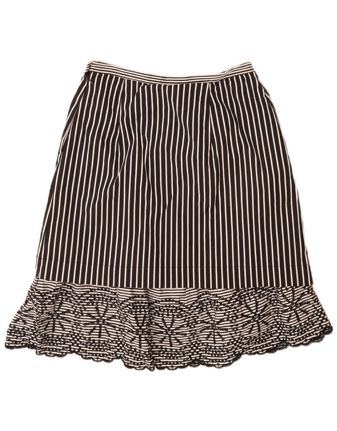 Clips Jupe trapèze femme IT 44 Medium W28 Acétate à fines rayures noires