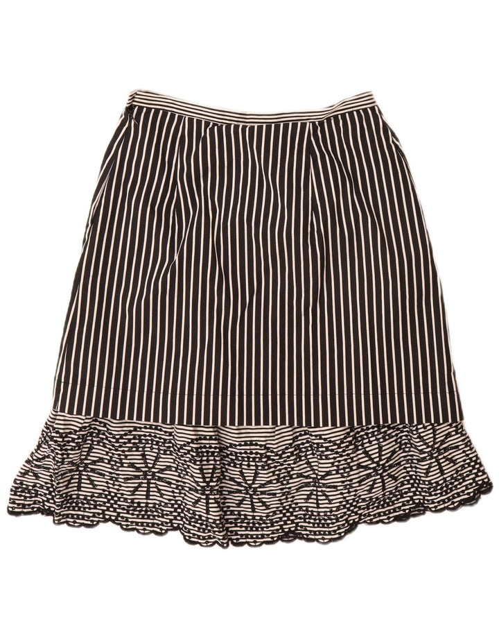 Clips Jupe trapèze femme IT 44 Medium W28 Acétate à fines rayures noires