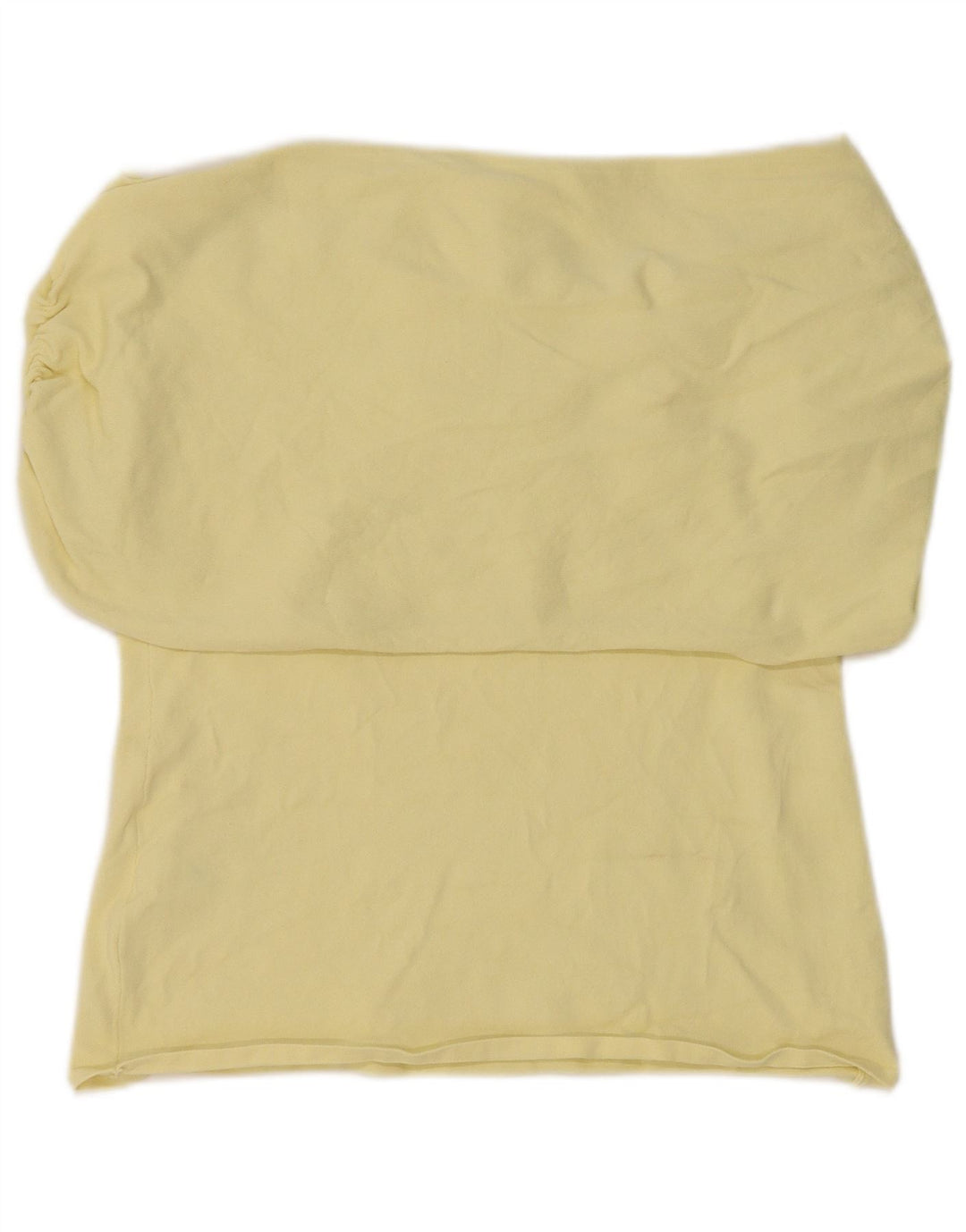 Zara Haut à épaules dénudées pour femme UK 16 Large Viscose Jaune