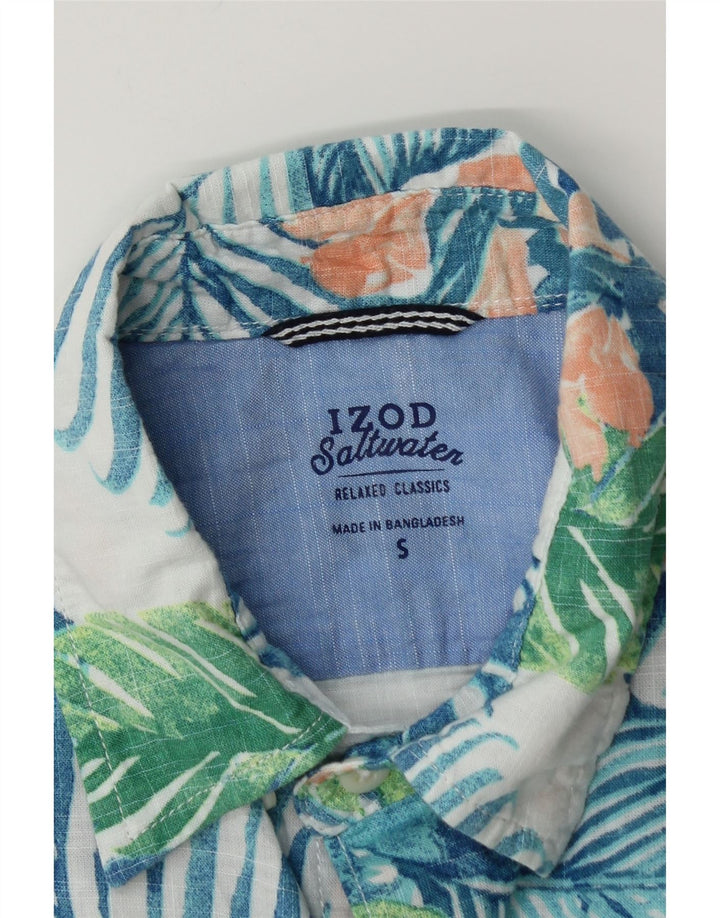IZOD Chemise à manches courtes pour homme Salt Water Petit bleu floral