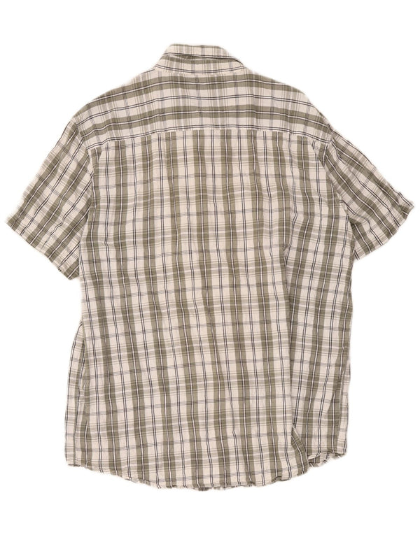 Wrangler Chemise à manches courtes pour homme Coupe régulière 2XL Vert à carreaux en coton