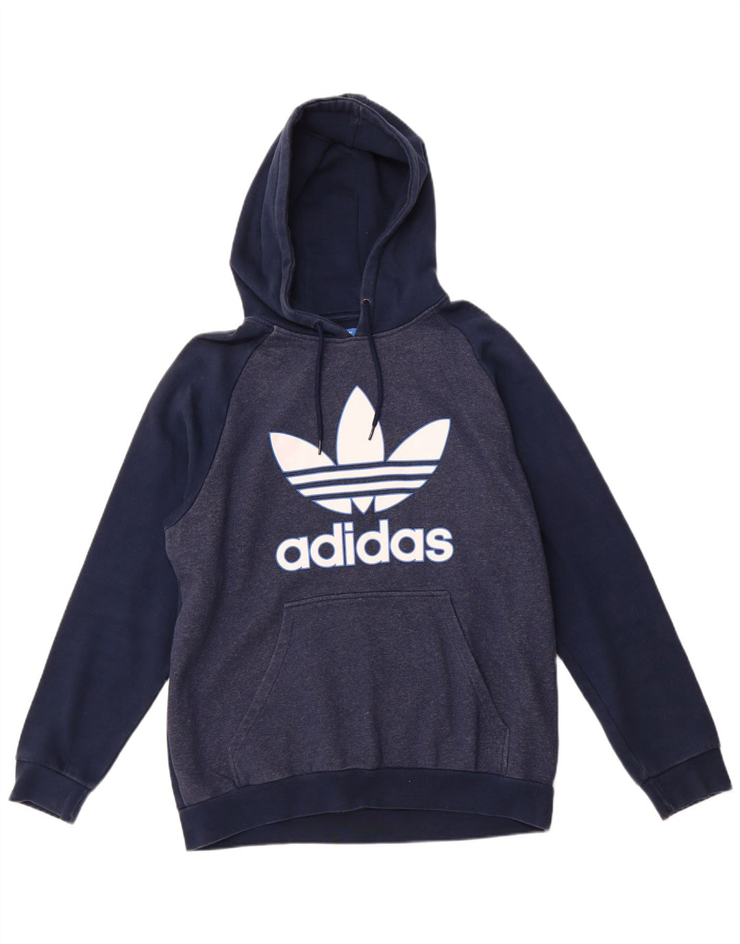 ADIDAS Pull à capuche graphique pour hommes, grand coton bleu marine