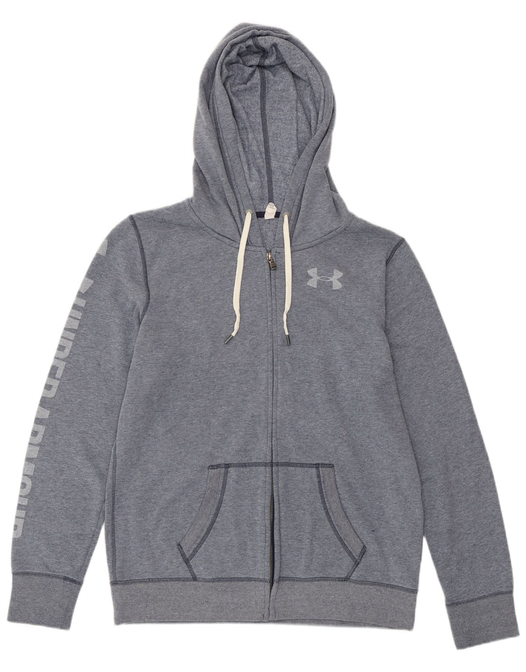 UNDER ARMOUR Sweat à Capuche Zippé Graphique Homme Bleu Moyen Coton