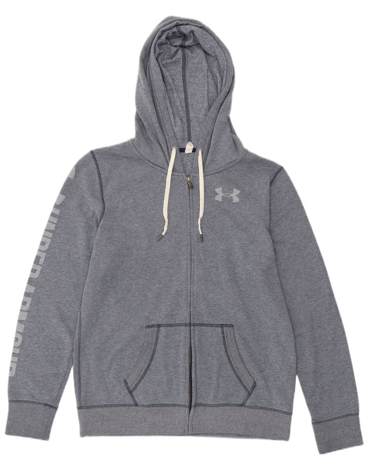UNDER ARMOUR Sweat à Capuche Zippé Graphique Homme Bleu Moyen Coton