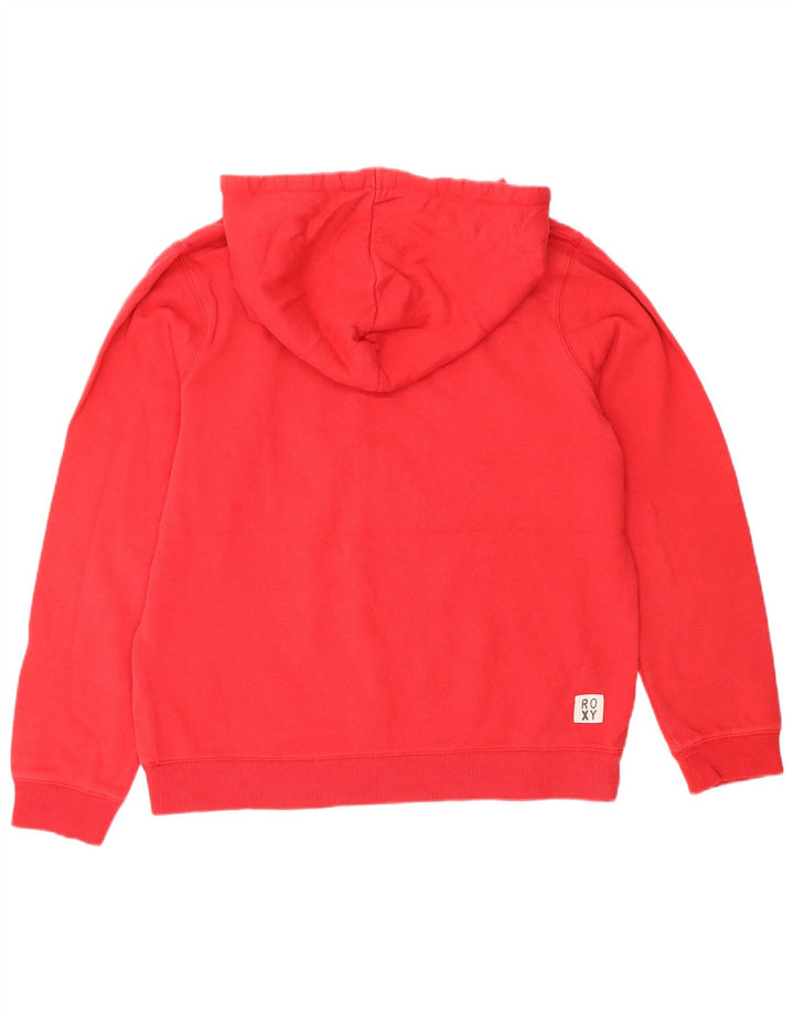 ROXY Pull à capuche graphique pour femme UK 14 Coton rouge moyen