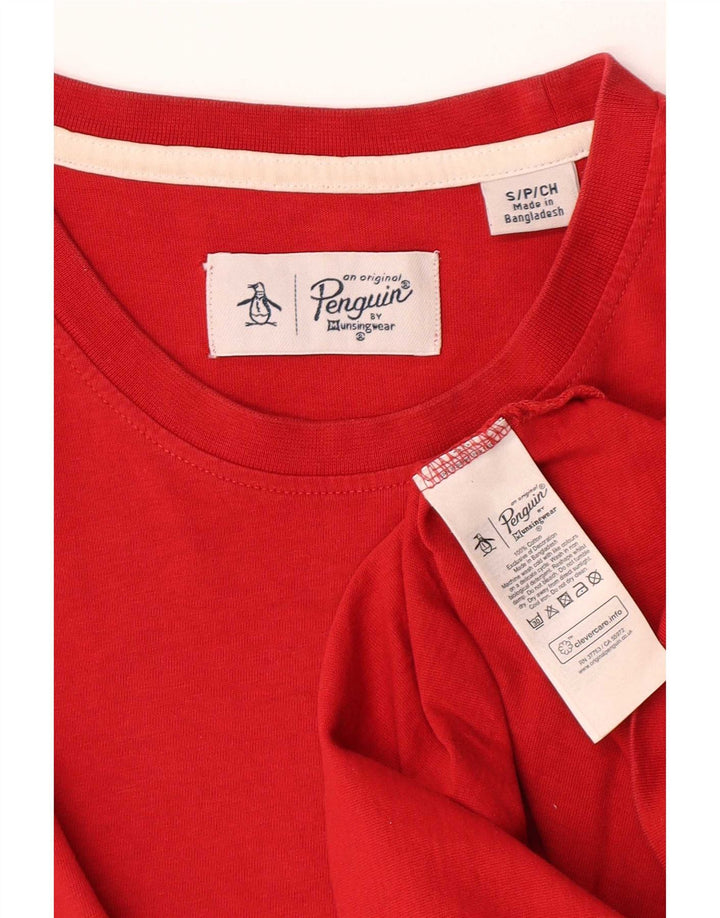 Penguin T-Shirt Homme Haut Petit Rouge Coton