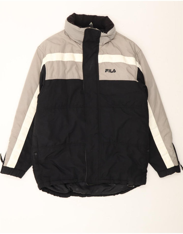 FILA Veste matelassée homme UK 38 Medium Noir Colourblock Polyamide