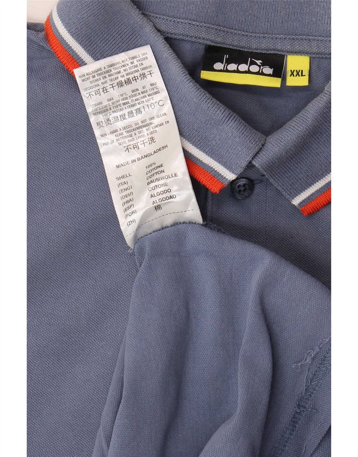 Diadora Polo Homme 2XL Bleu Coton