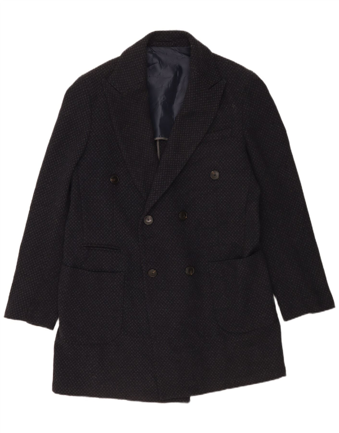 Sirmoney Veste Blazer Croisée Homme IT 52 XL Laine Tachée Bleu Marine