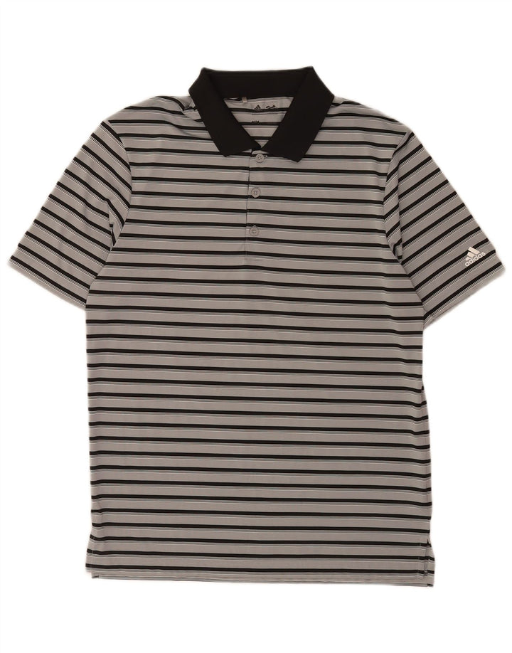 Adidas Polo Rugby Homme Gris Moyen Rayé Polyester