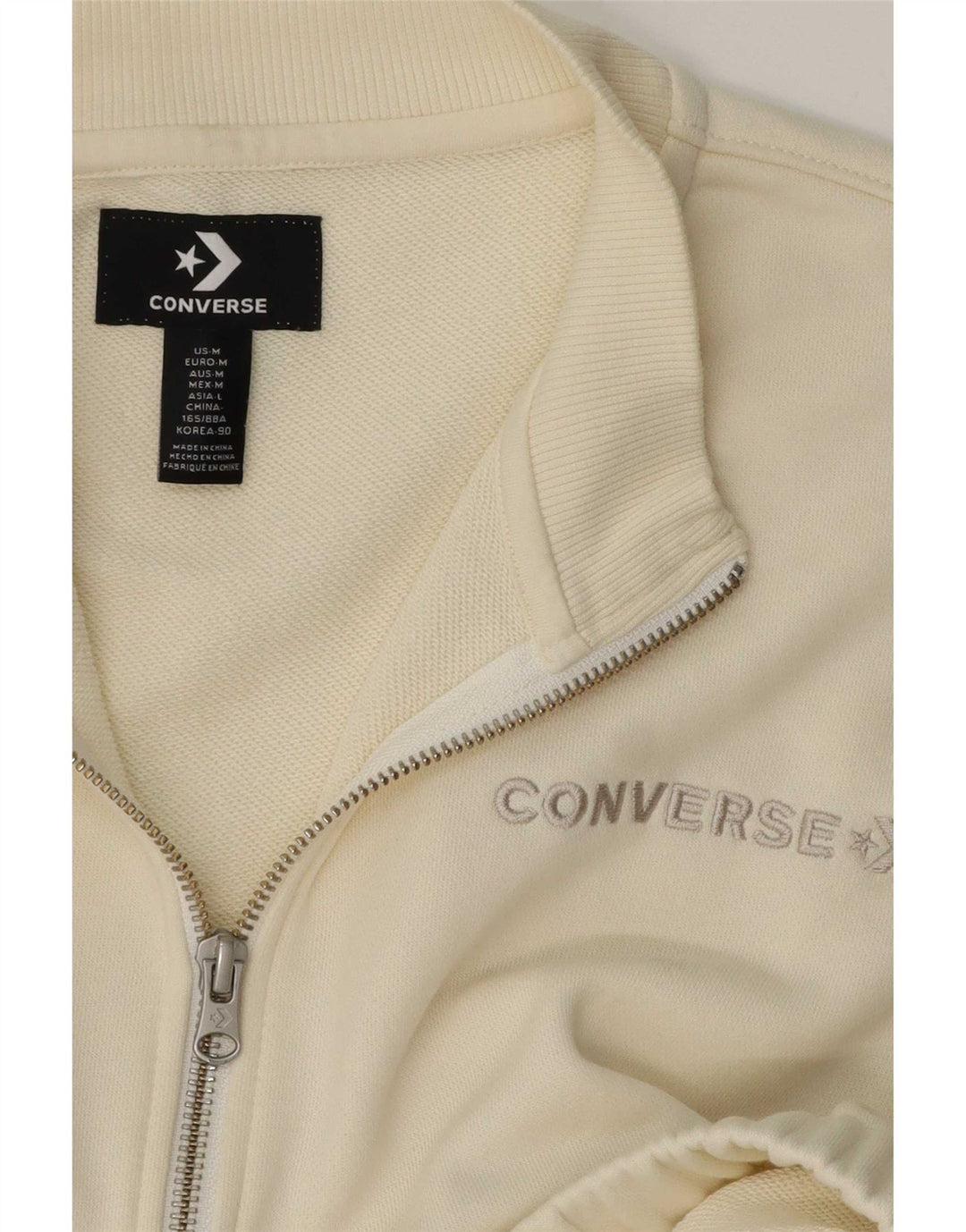 Converse Veste de survêtement pour femme UK 14 Medium Blanc