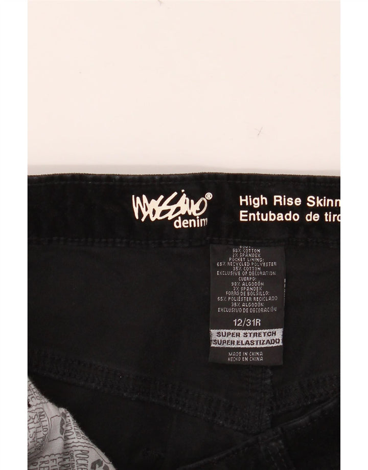 MOSSIMO Pantalon décontracté taille haute pour femme US 12 Large W31 L29 Noir