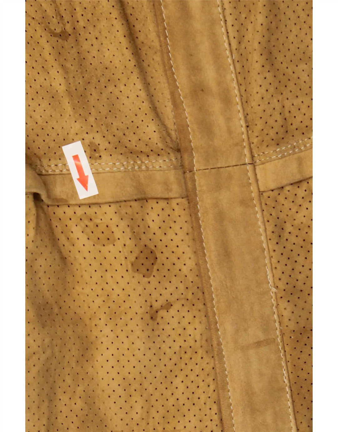 veste en daim homme vintage UK 34 XS Beige