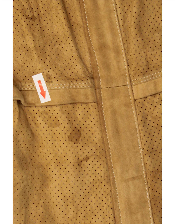 veste en daim homme vintage UK 34 XS Beige