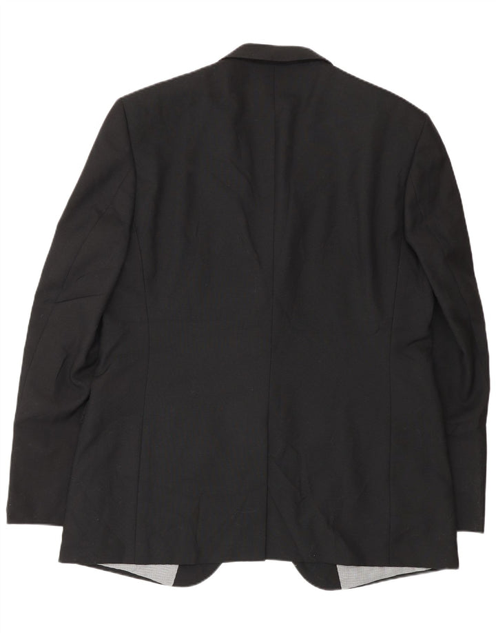 Marks & Spencer Veste blazer à 2 boutons pour homme UK 42 Large Noir Polyester