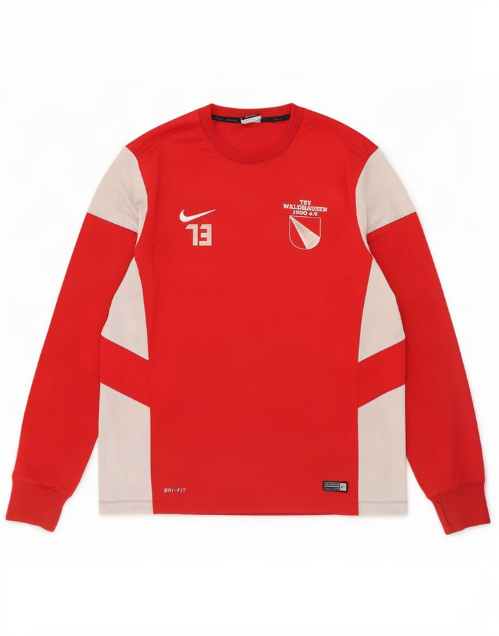 Nike Haut Dri Fit Graphic à manches longues pour homme en polyester color block Rouge Taille L