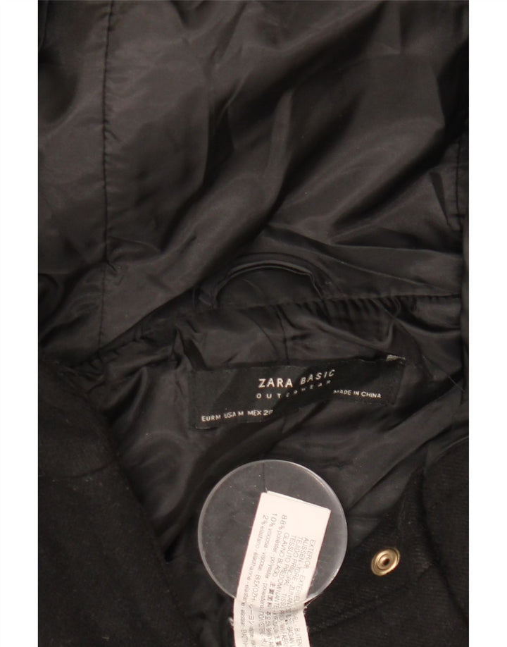 Zara Womens Bomber Jacket UK 14 Medium Noir Polyester