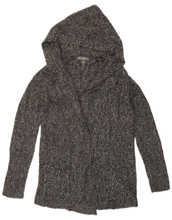 Eddie Bauer Cardigan à capuche pour femme UK 14 Gris moyen moucheté