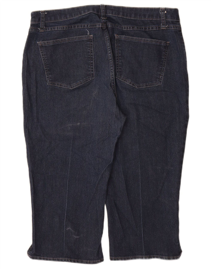 LEE Jean Capri Riders taille moyenne pour femme US 14 Large W34 L19 Bleu marine