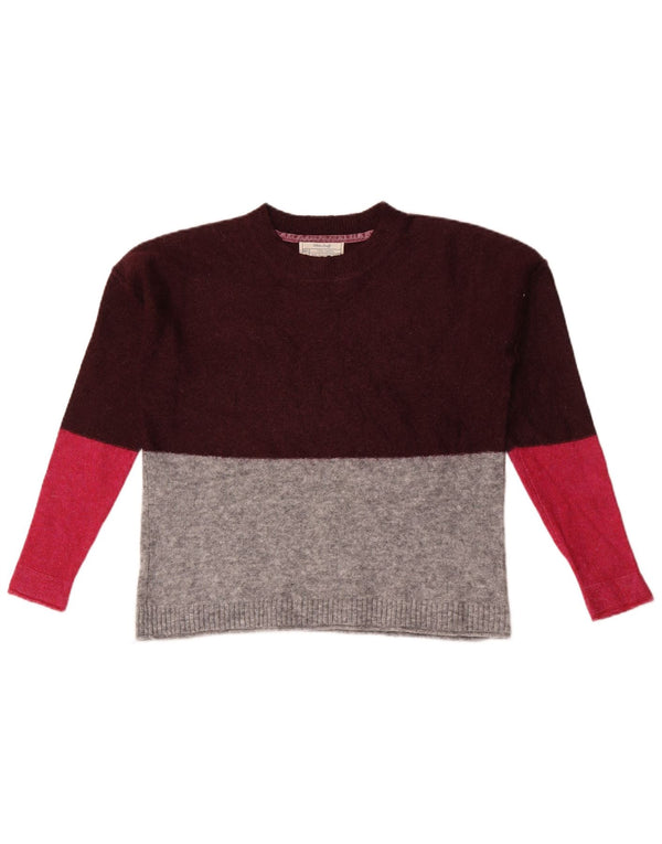 White Stuff Pull court à col rond pour femme UK 10 Petit Bordeaux