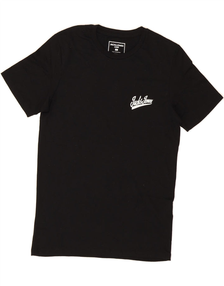 JACK & JONES Mens Graphic T-Shirt Top Medium Black Cotton Vintage Jack & Jones and Second-Hand Jack & Jones from Messina Hembry 