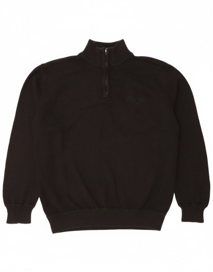 Wrangler Pull col zippé pour homme XL en coton noir