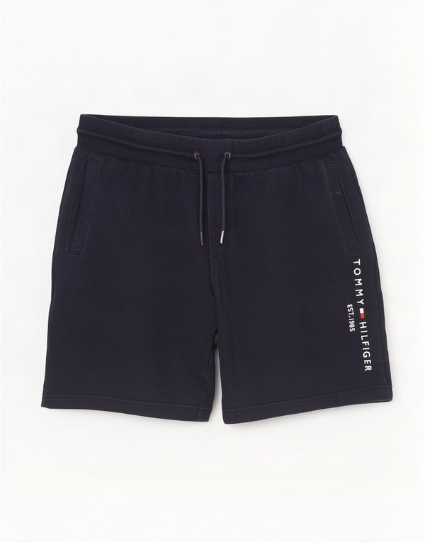 Tommy Hilfiger Short de sport graphique pour homme en coton bleu marine Taille L