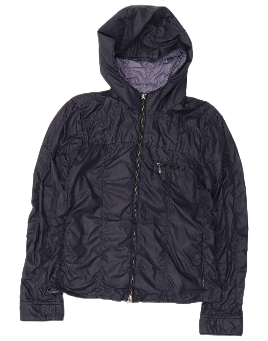 HOGAN Veste Bomber À Capuche Femme IT 44 Bleu Marine Moyen