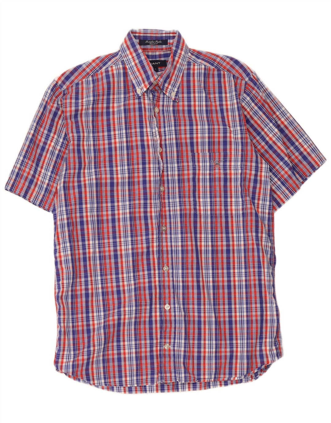 Gant Chemise à manches courtes coupe régulière pour homme en coton à petits carreaux multicolores
