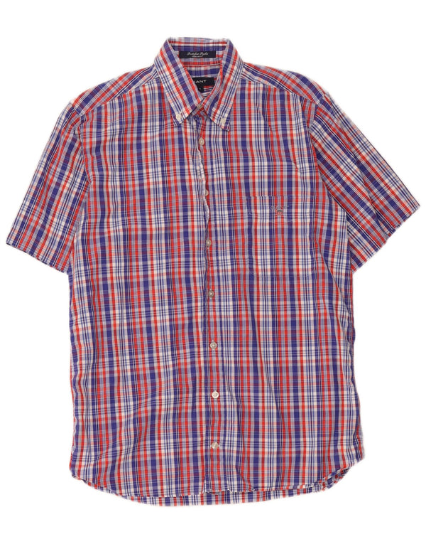 Gant Chemise à manches courtes coupe régulière pour homme en coton à petits carreaux multicolores