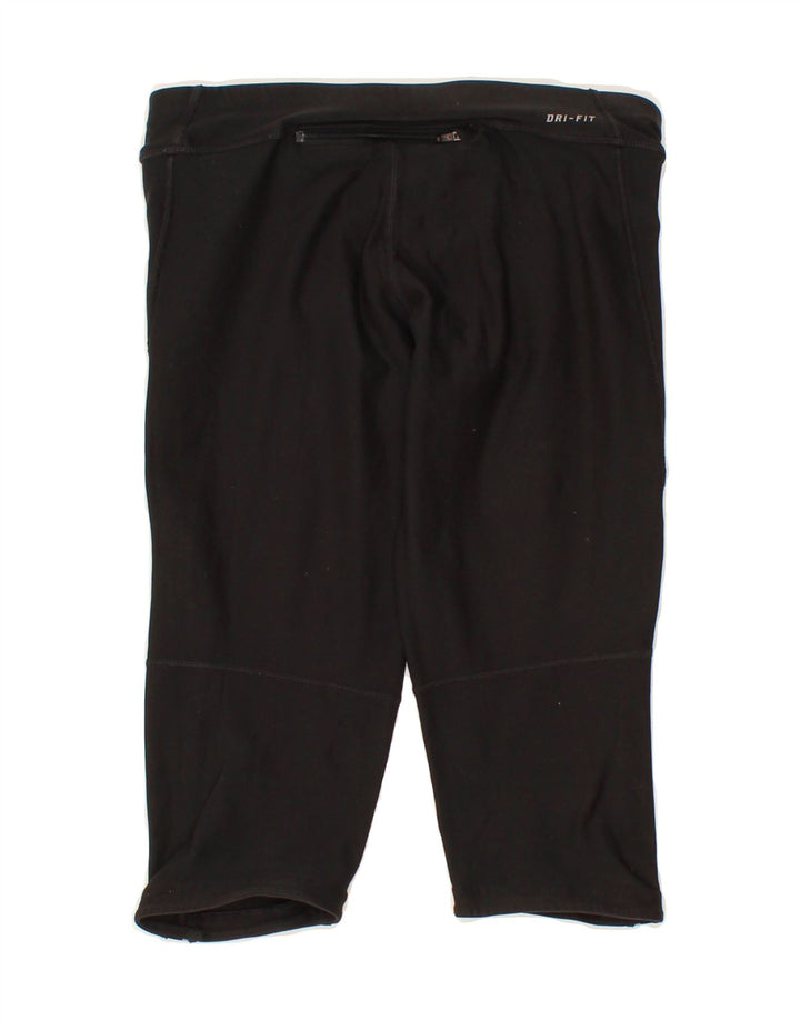 NIKE Womens Dri Fit Bermuda Sport Shorts UK 10 Small  Black Polyester Vintage Nike and Second-Hand Nike from Messina Hembry 