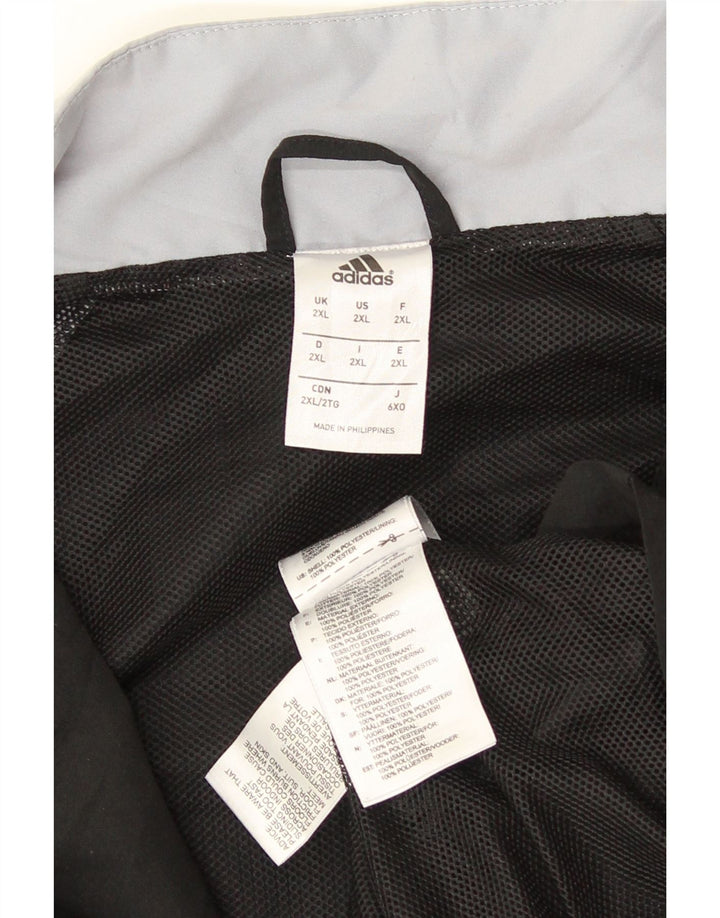 Adidas Veste de survêtement pour homme 2XL Noir Colorblock Polyester Sports