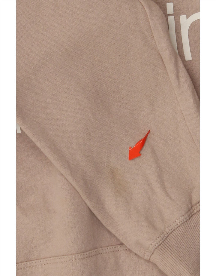 CALVIN KLEIN Pull à capuche coupe ample Performance pour femme UK 14 Beige moyen