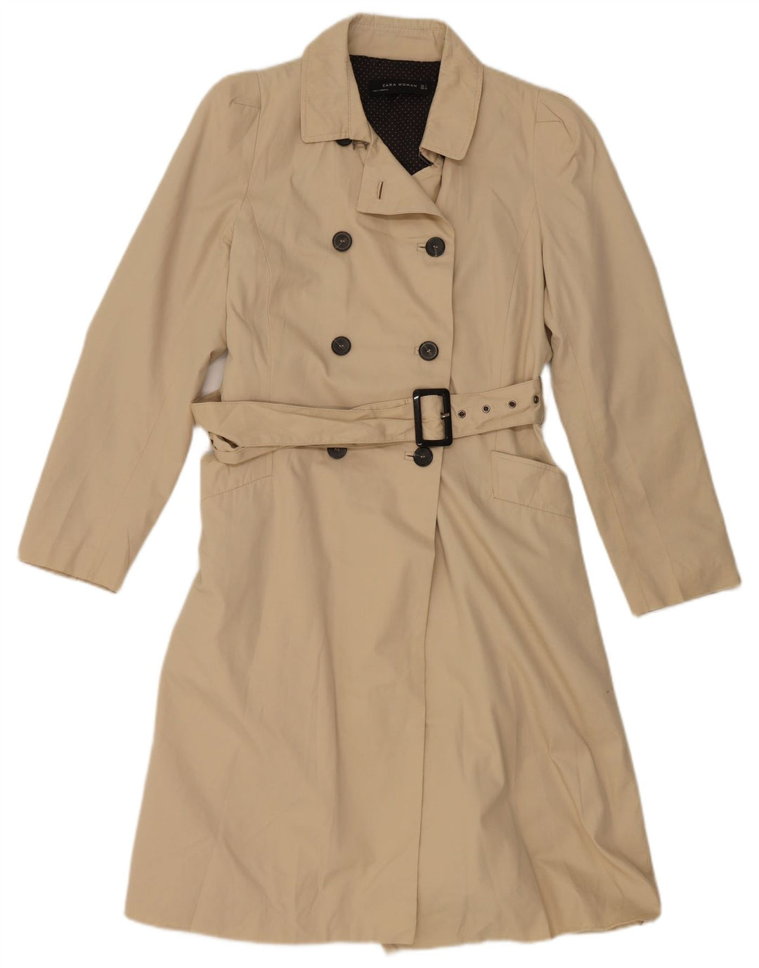 Zara Trench Femme UK 14 Large Beige
