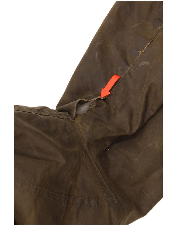 Barbour Veste à capuche en coton ciré pour femme UK 12 Coton kaki moyen