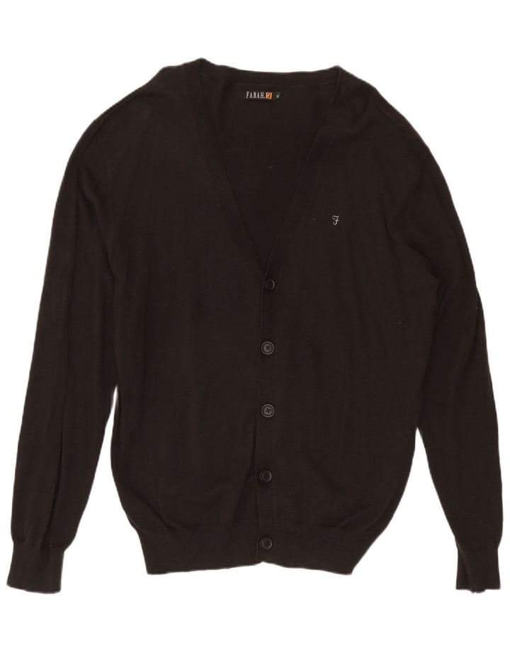 FARAH Pull Cardigan Homme XL Noir Coton