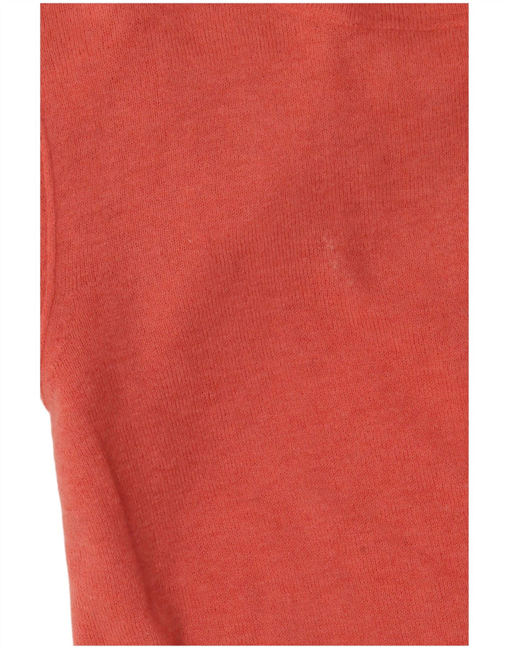 JIGSAW Pull col roulé pour femme en cachemire rose moyen UK 12