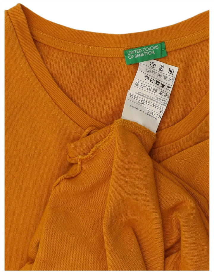Benetton Tunique Femme UK 44 Coton Jaune Moyen